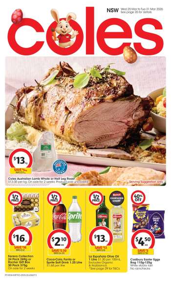 Coles Catalogue - 25 Mar 2026 - 31 Mar 2026.