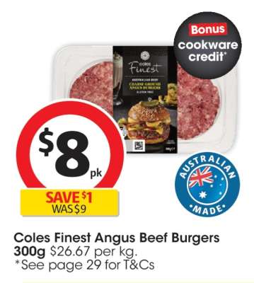 Coles Finest Angus Beef Burgers