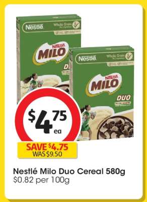Nestlé Milo Duo Cereal 580g