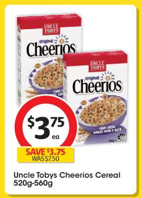 Uncle Tobys Cheerios Cereal