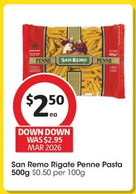 San Remo Rigate Penne Pasta 500g