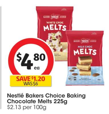 Nestlé Bakers Choice Baking Chocolate Melts 225g