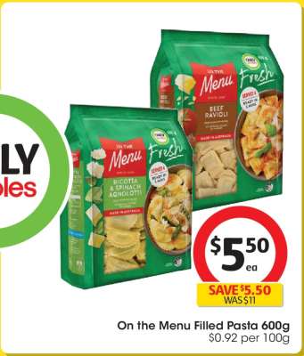 On The Menu Filled Pasta 600g