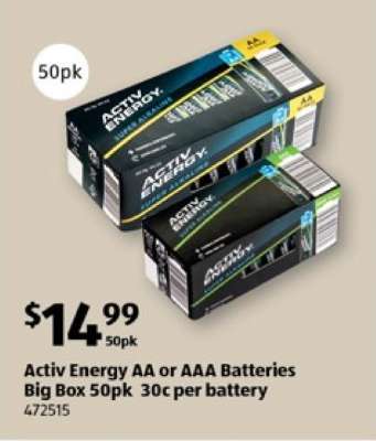 Activ Energy AA or AAA Batteries