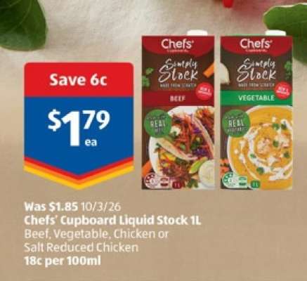 Chefs' Cupboard Liquid Stock 1L