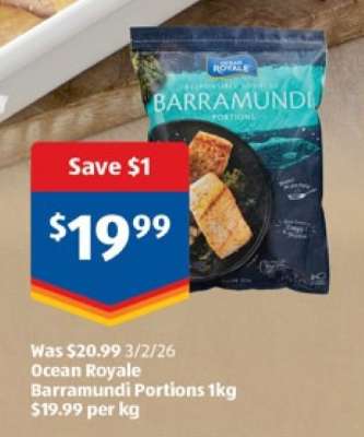 Ocean Royale Barramundi Portions 1kg