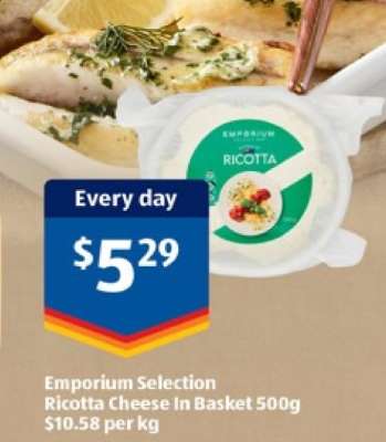 Emporium Selection Ricotta Cheese In Basket 500g