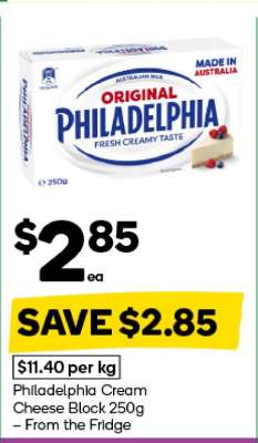 Philadelphia Cream Cheese Block 250g