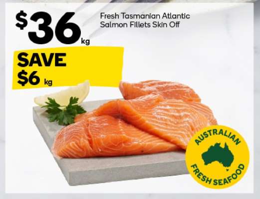 Fresh Tasmanian Atlantic Salmon Fillets Skin Off