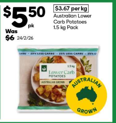 Australian Lower Carb Potatoes 1.5 kg Pack