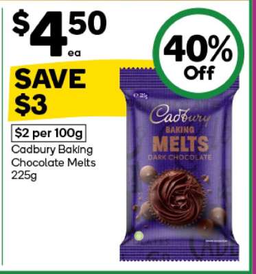 Cadbury Baking Chocolate Melts 225g