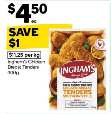 Ingham’s Chicken Breast Tenders 400g
