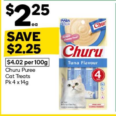 Churu Puree Cat Treats Pk 4 x 14g