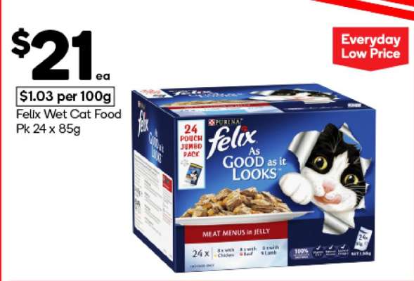 Felix Wet Cat Food Pk 24 x 85g