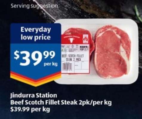 Jindurra Station Beef Scotch Fillet Steak 2pk/per kg