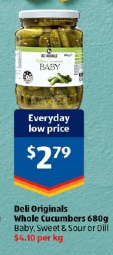 Deli Originals Whole Cucumbers 680g