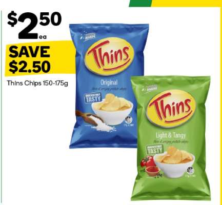 Thins Chips 150-175g