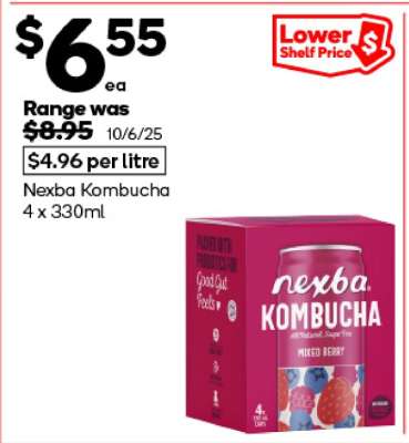 Nexba Kombucha 4 x 330ml