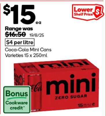 Coca-Cola Mini Cans Varieties 15 x 250ml