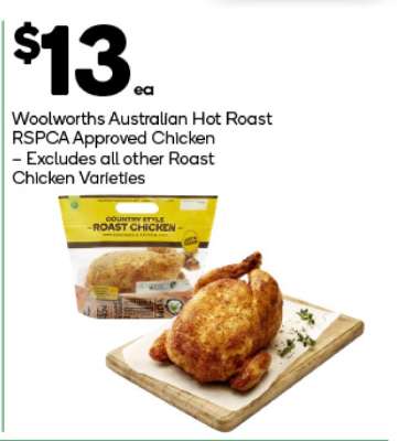 Woolworths Australian Hot Roast RSPCA Approved Chicken