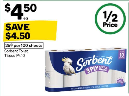Sorbent Toilet Tissue Pk 10