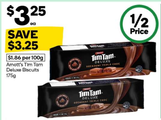 Arnott's Tim Tam Deluxe Biscuits 175g
