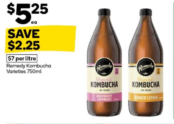 Remedy Kombucha Varieties 750ml