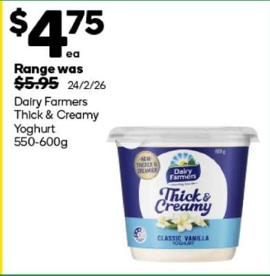Dairy Farmers Thick & Creamy Yoghurt