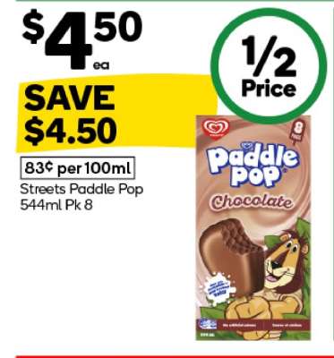 Streets Paddle Pop 544ml Pk 8