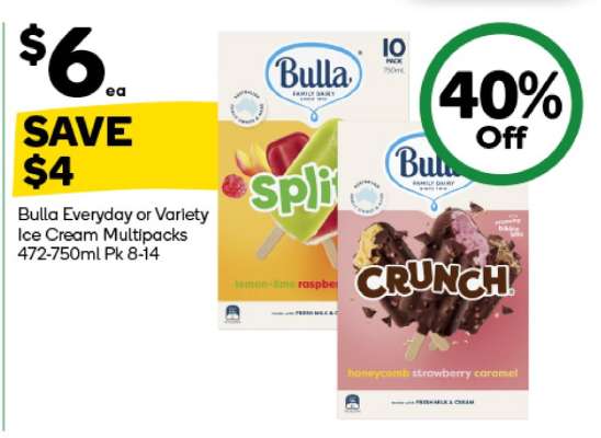 Bulla Everyday or Variety Ice Cream Multipacks