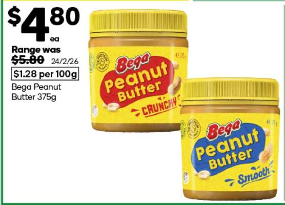 Bega Peanut Butter 375g