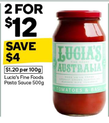Lucia's Fine Foods Pasta Sauce 500g