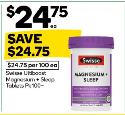 Swisse Ultiboost Magnesium + Sleep Tablets Pk100~