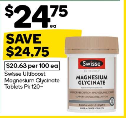 Swisse Ultiboost Magnesium Glycinate Tablets Pk 120#
