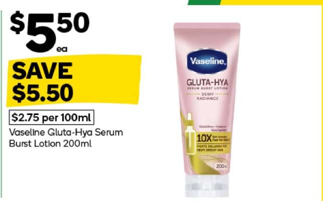 Vaseline Gluta-Hya Serum Burst Lotion 200ml