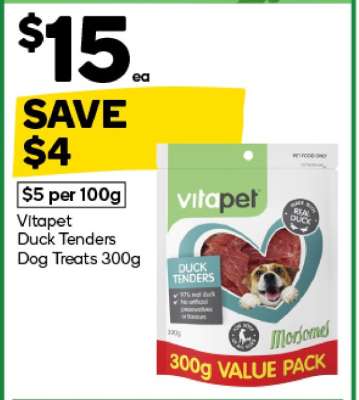 Vitapet Duck Tenders Dog Treats 300g