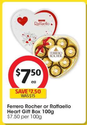 Ferrero Rocher or Raffaello Heart Gift Box 100g