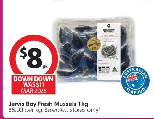 Jervis Bay Fresh Mussels 1kg