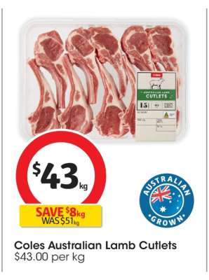 Coles Australian Lamb Cutlets