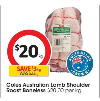 Coles Australian Lamb Shoulder Roast Boneless