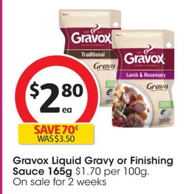 Gravox Liquid Gravy or Finishing Sauce 165g