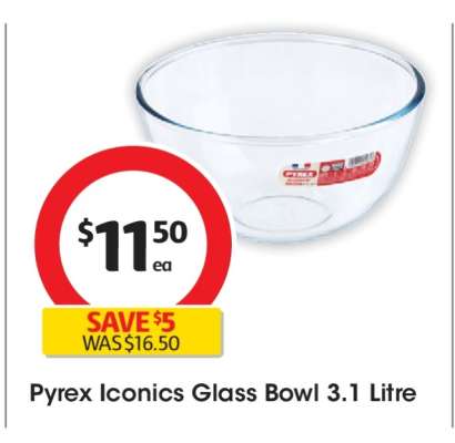 Pyrex Iconics Glass Bowl 3.1 Litre