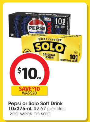 Pepsi or Solo Soft Drink