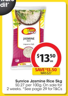Sunrice Jasmine Rice 5kg