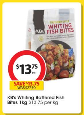 KB's Whiting Battered Fish Bites 1kg