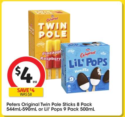 Peters Original Twin Pole Sticks 8 Pack or Lil' Pops 9 Pack
