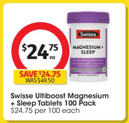 Swisse Ultiboost Magnesium + Sleep Tablets 100 Pack^