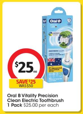 Oral B Vitality Precision Clean Electric Toothbrush 1 Pack
