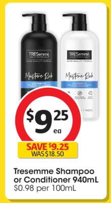 Tresemmé Shampoo or Conditioner 940mL