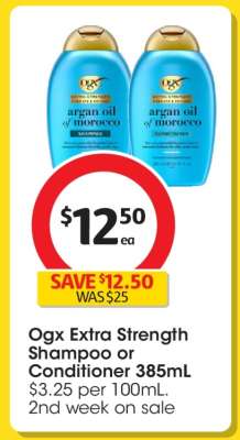 OGX Extra Strength Shampoo or Conditioner 385ml